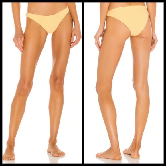 💕L*SPACE💕 Eco Chic Repreve Sol Bikini Bottom ~ Ribbed Golden Hour XL NWT - Picture 4 of 14